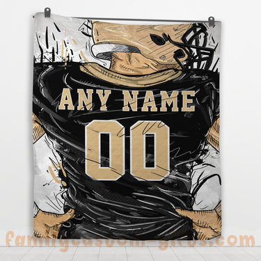 Custom Premium Quilt Blanket New Orleans Jersey American Football Personalized Quilt Gifts for Her & Him